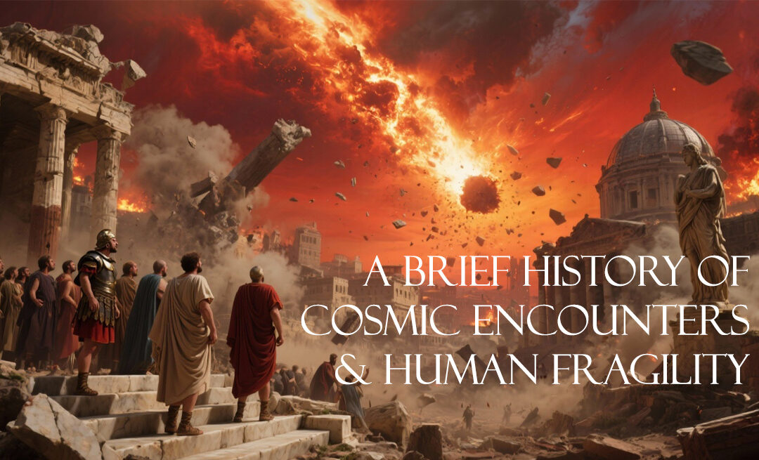 A Brief History of Cosmic Encounters and Human Fragility